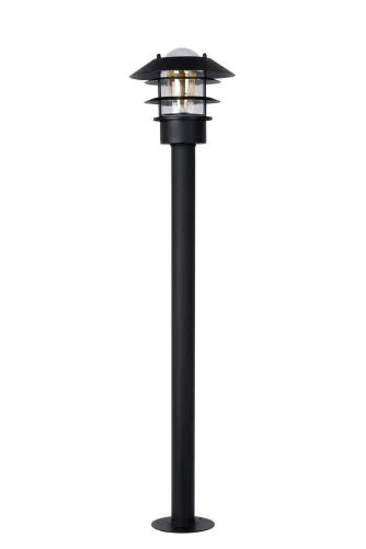 Парковый светильник Zico 11874/99/30 Lucide уличный IP44 чёрный 1 лампа, плафон прозрачный в стиле кантри прованс E27 фото 3
